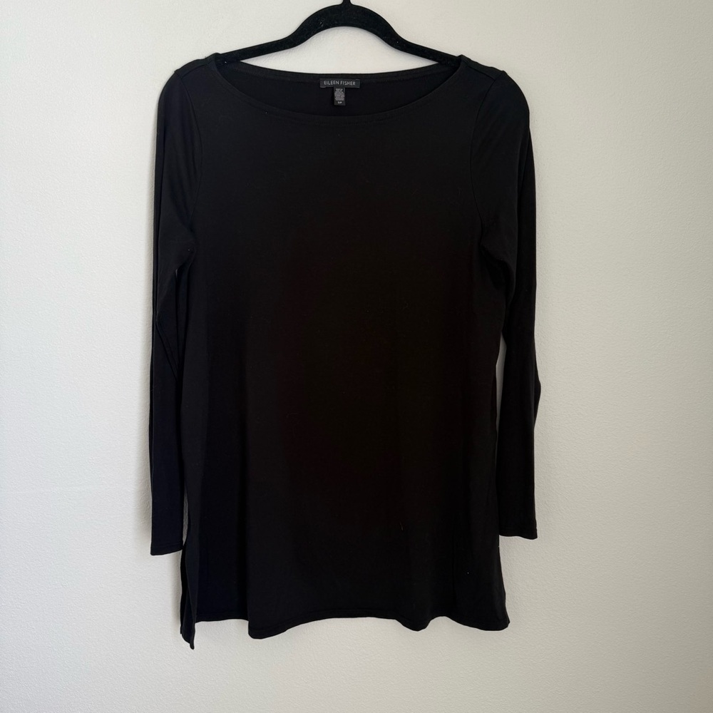 Eileen Fisher Black Long Sleeve Soft Oversize Women’s Size S